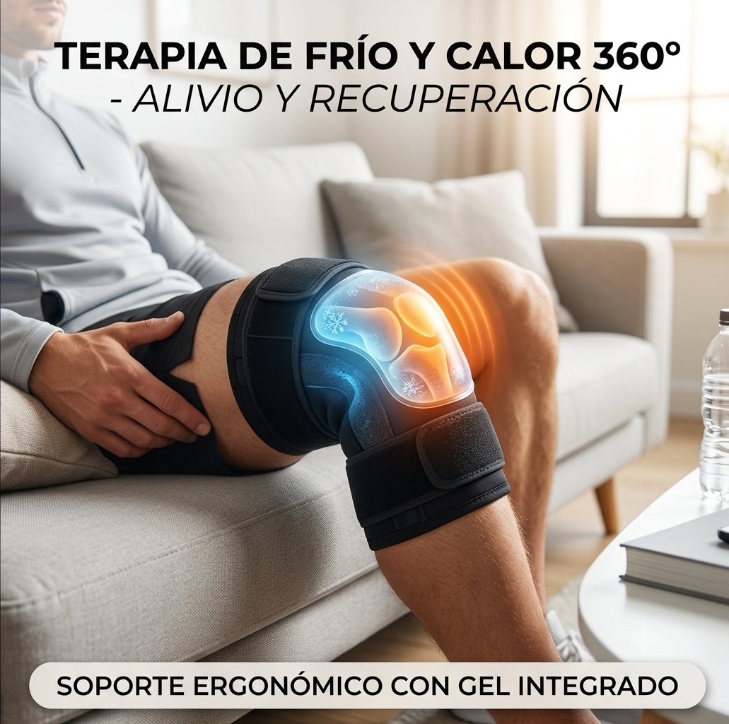 Rodillera de compresión térmica de gel FRIO / CALOR